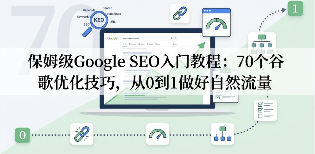 保姆级Google SEO入门教程：70个谷歌优化技巧，从0到1做好自然流量